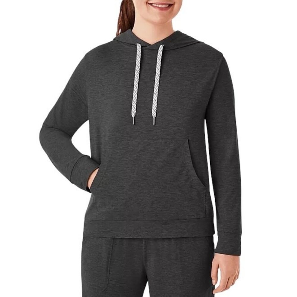 Members Mark Womens Size M Charcoal Grey‎ Favorite Soft Pullover Hoodie ~ NWT